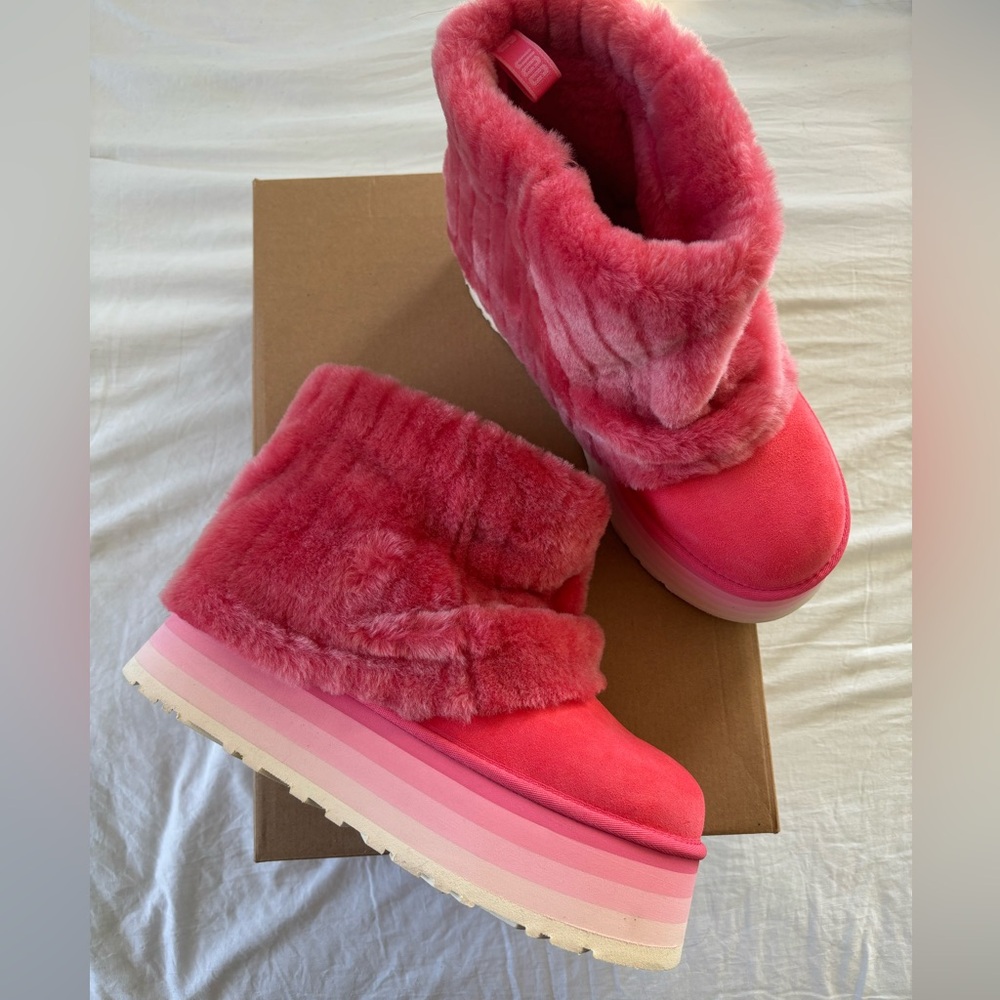 Ugg Classic Mini Sherpa Corduroy Boot Pink 🎀